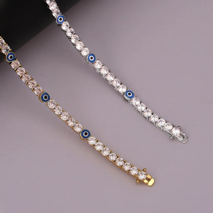 Fashionable Diamond Zircon Bracelet with Elegant Copper Construction and Sparkling Zircon Stones