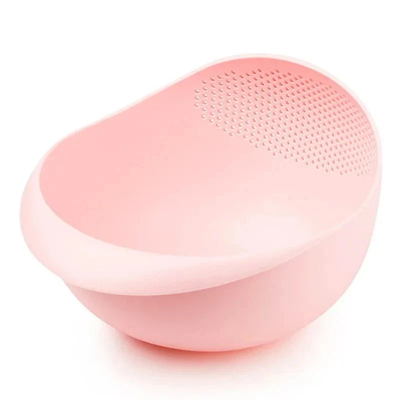 A multi-purpose kitchen drain basket with handles, made of high-quality polypropylene material for efficient draining and easy cleaning.
