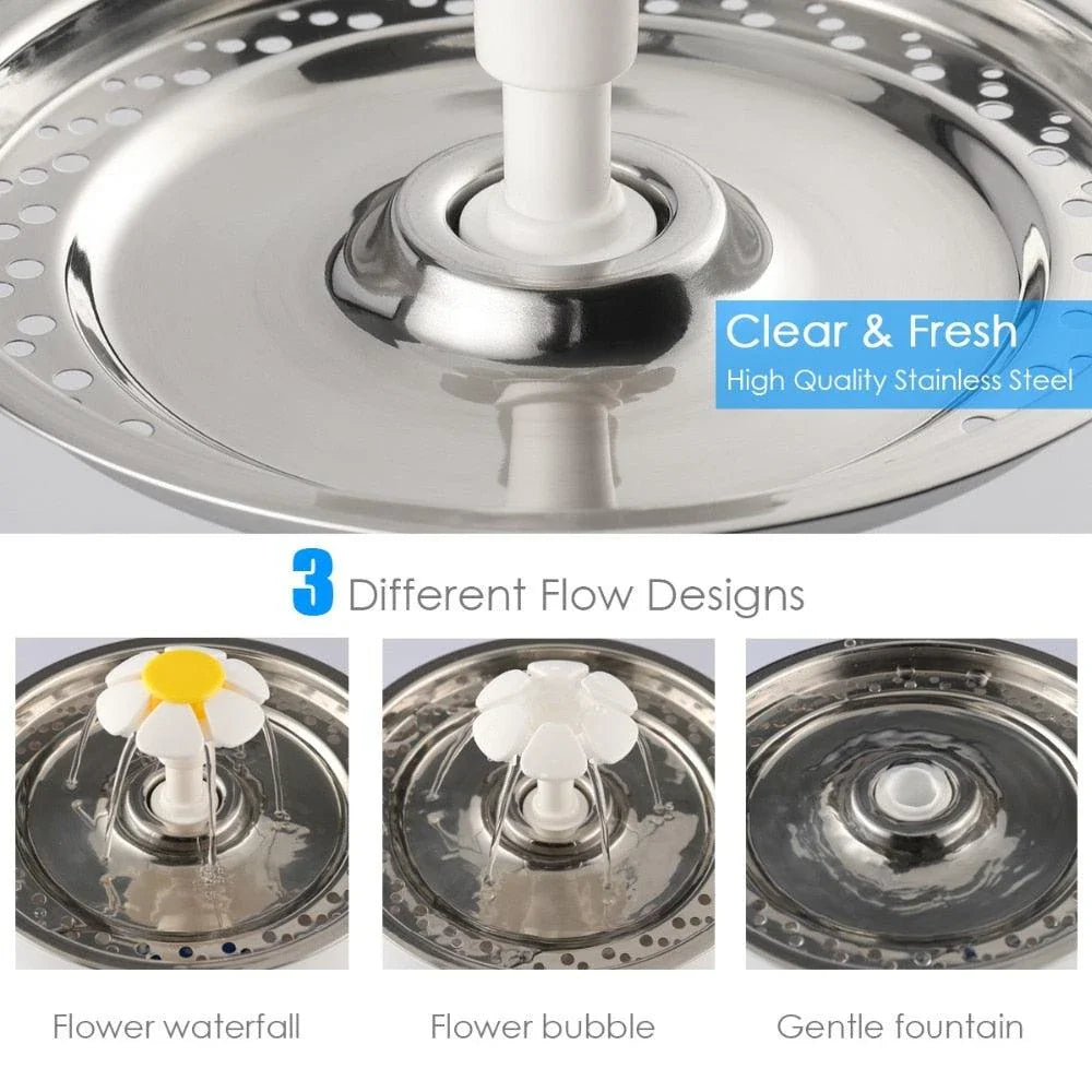 Premium 2.4L Automatic Pet Water Fountain for Cats - Continuously circulating water, large 2.4L capacity, and quiet operation for your cat's hydration needs