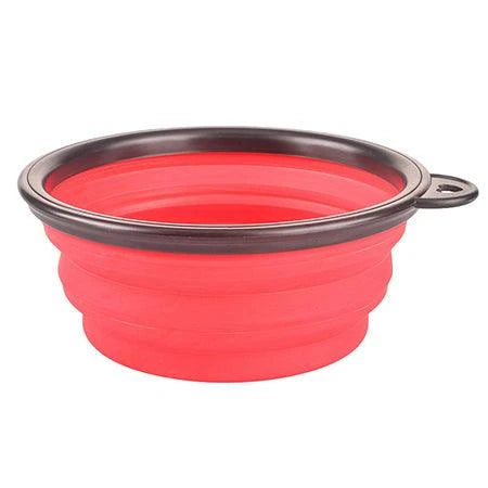 Foldable, colorful pet bowls made of durable silica gel with a generous 350ml capacity for food and water