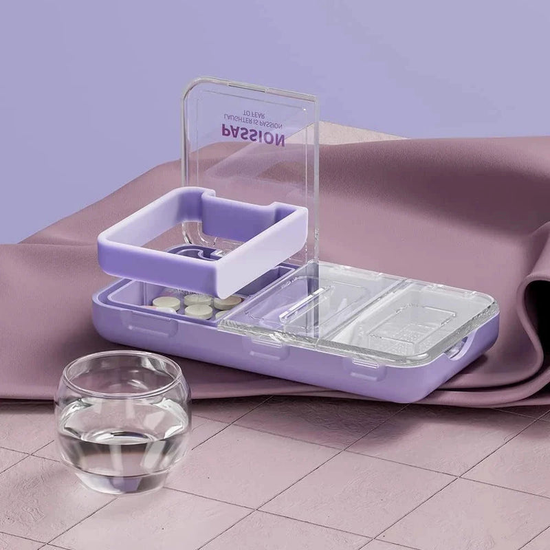 Hhomeenjoy US Versatile 3-in-1 Pill Cutter, Crusher, and Storage
