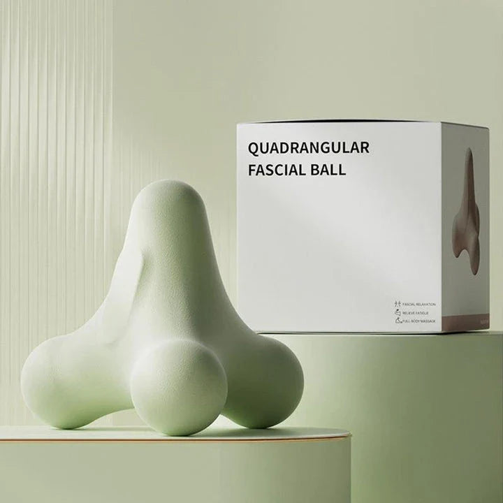 Deep Tissue Massage Ball with Unique Quadrangular Design for Targeted Muscle Relief