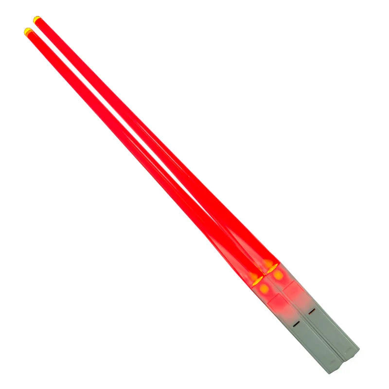 LED Lightsaber Chopsticks with bright blue illumination, perfect for adding a touch of Star Wars-inspired fun to any meal.