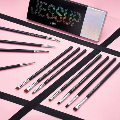 11-Piece Precision Eyeliner Brush Set with Diverse Brushes for Flawless Eye Makeup Application