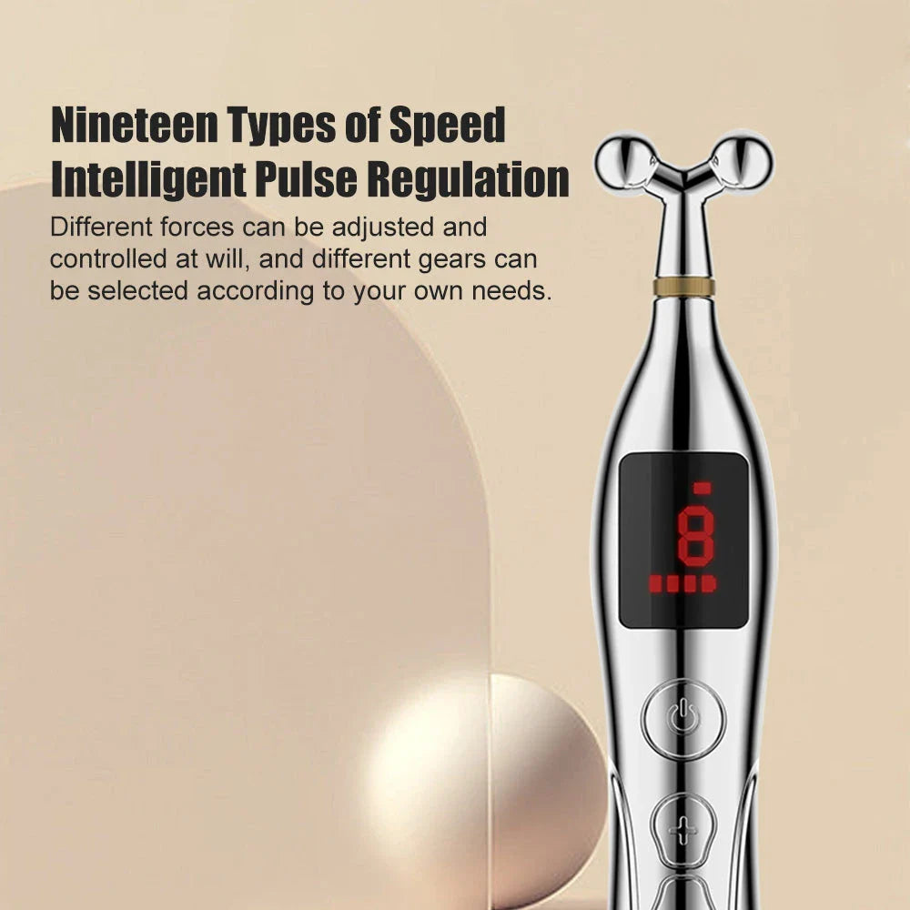 Electronic Acupuncture Massage Pen with adjustable intensity levels and multiple massage modes for targeted pain relief and muscle relaxation