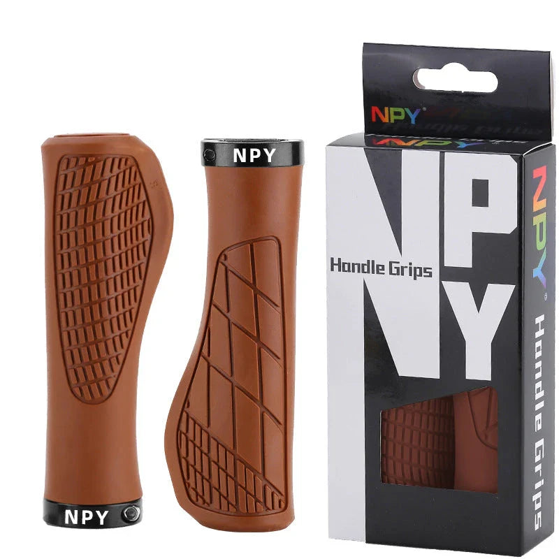 Durable and comfortable lock-on mountain bike grips in various vibrant colors for all-terrain riding