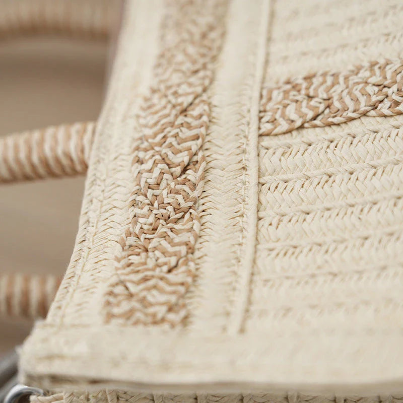 Large Capacity Women's Crossbody Tote Bag with Woven Pattern and Adjustable Strap