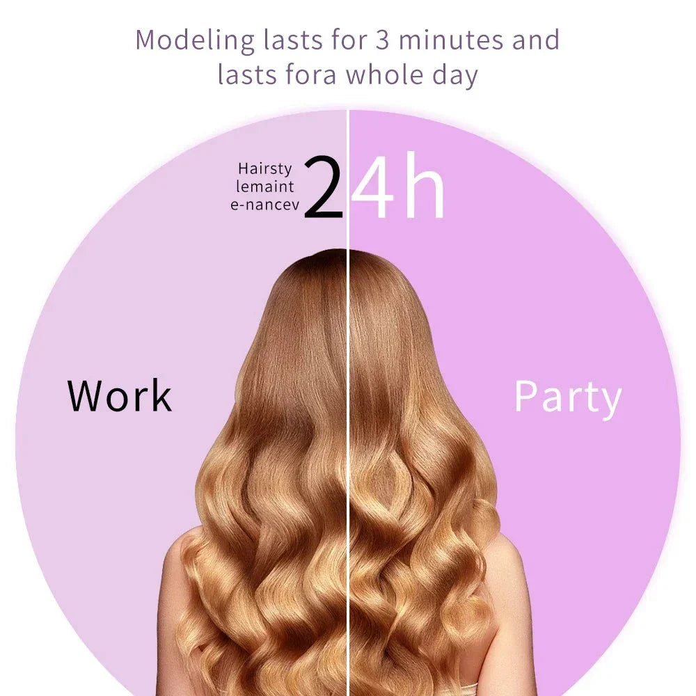 32MM Automatic Rotating Hair Curler with ceramic barrel and adjustable heat settings for creating salon-quality curls at home