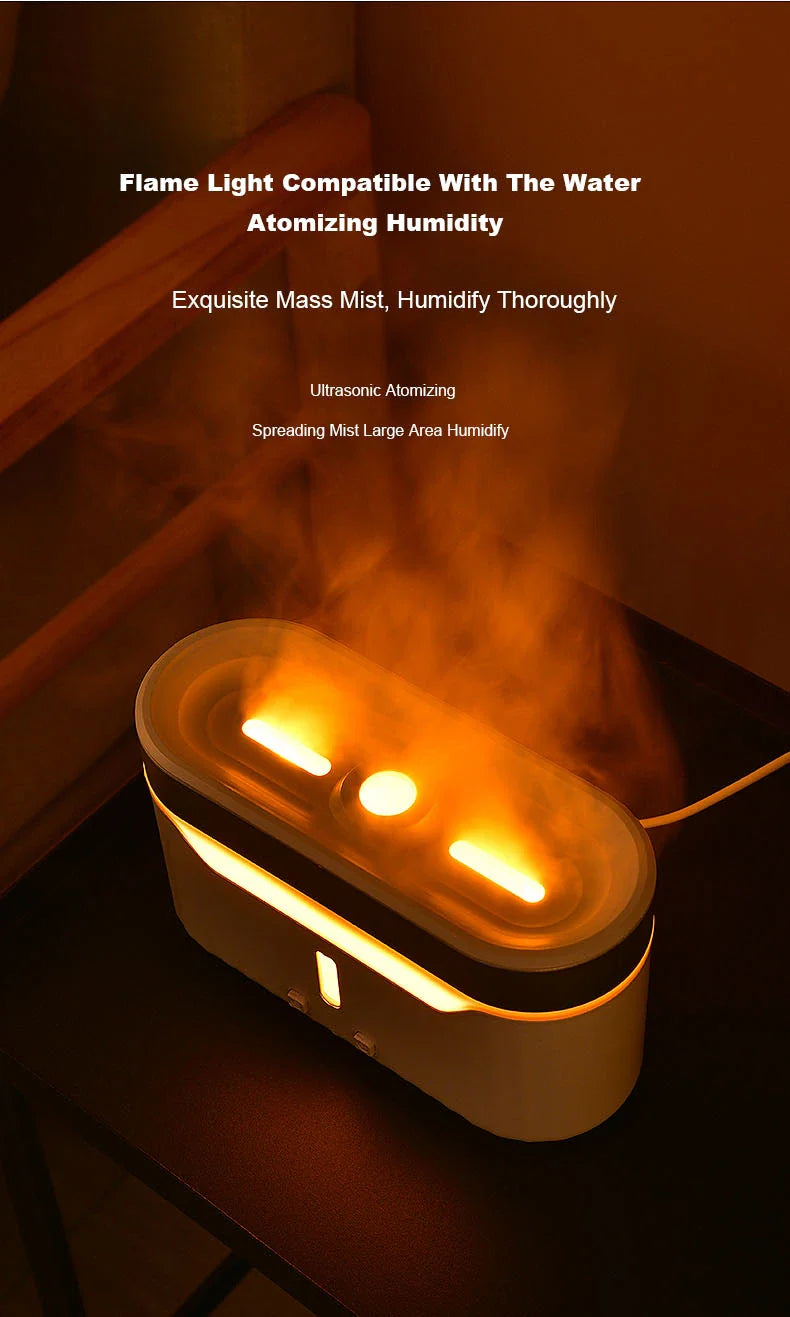 Elegant Jellyfish Flame Humidifier with 3D Lighting Effects, Mist, and Aromatherapy Capabilities