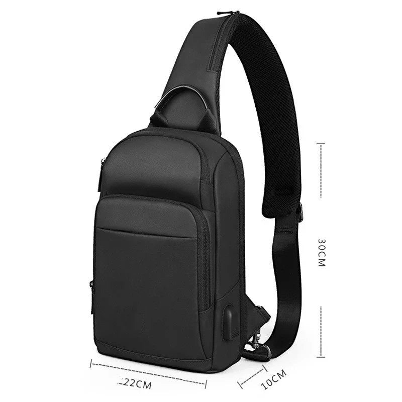 Premium Waterproof Crossbody Bag for Men - Functional Oxford Fabric Design