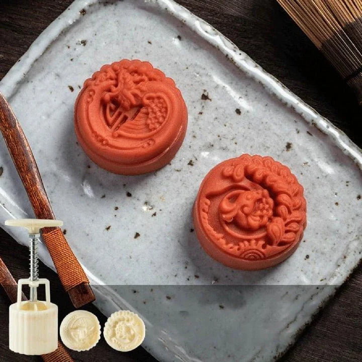 Hand-Pressed Chocolate Stamp in White - Durable Plastic Design for Imprinting Custom Patterns on Homemade Chocolates