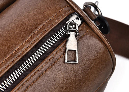 Stylish men's crossbody bag with large capacity, water-resistant and wear-resistant design for everyday use