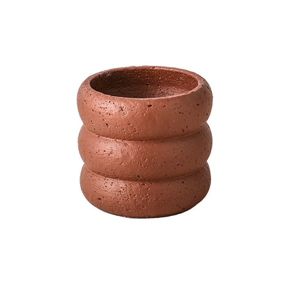 Modern minimalist cement flower pot with Nordic-inspired design, available in small and medium sizes for indoor and outdoor use