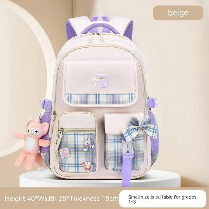 Large capacity cartoon-style backpack for children, featuring a spacious interior, durable nylon construction, and a waterproof, breathable design.