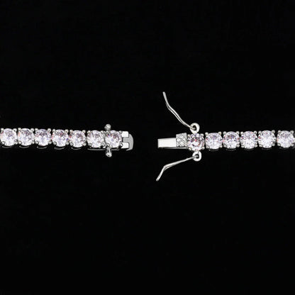 Fashionable Diamond Zircon Bracelet with Elegant Copper Construction and Sparkling Zircon Stones