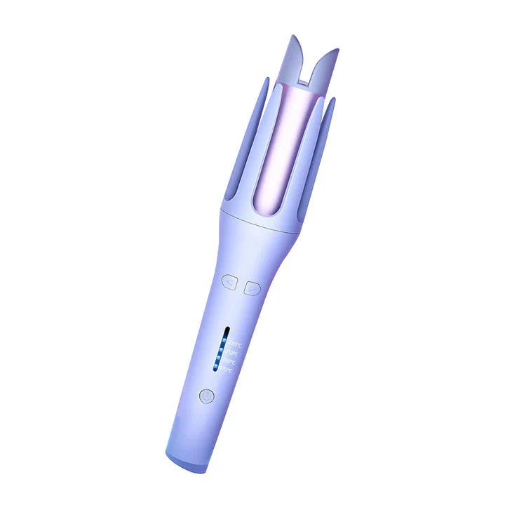 Automatic rotating ceramic hair curler creating soft, defined curls