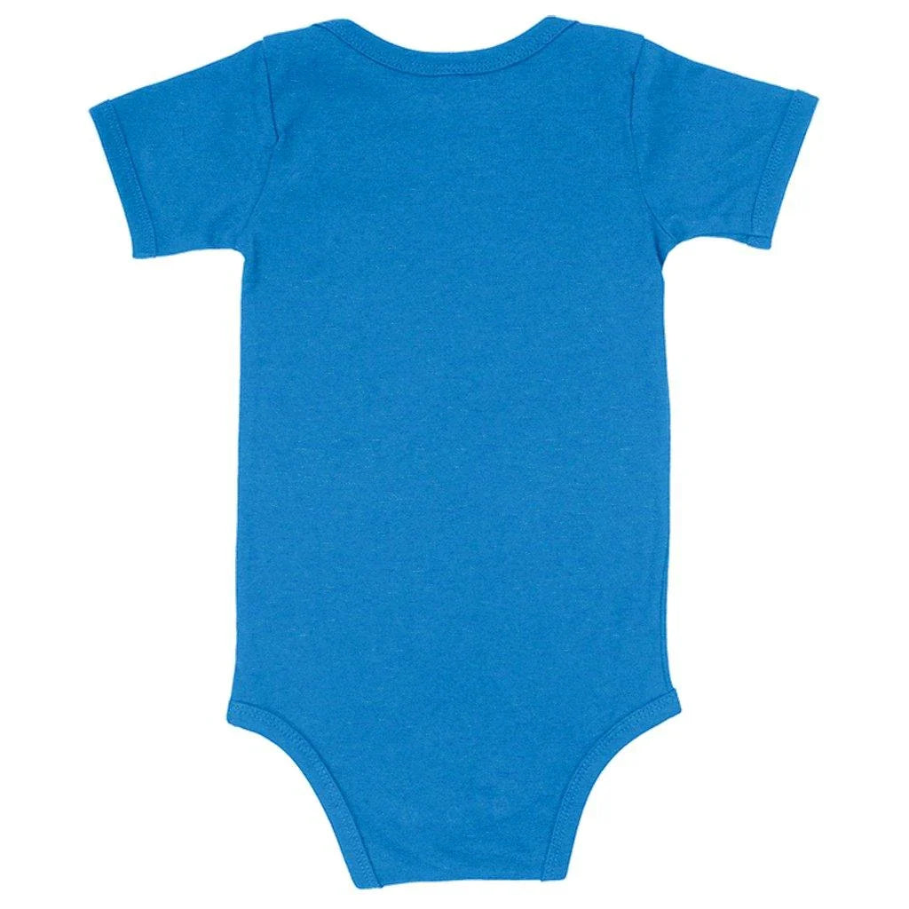 Comfy baby jersey onesie with Bronx Zoo design, made of soft Airlume cotton for a flexible, comfortable fit from 3 to 24 months.