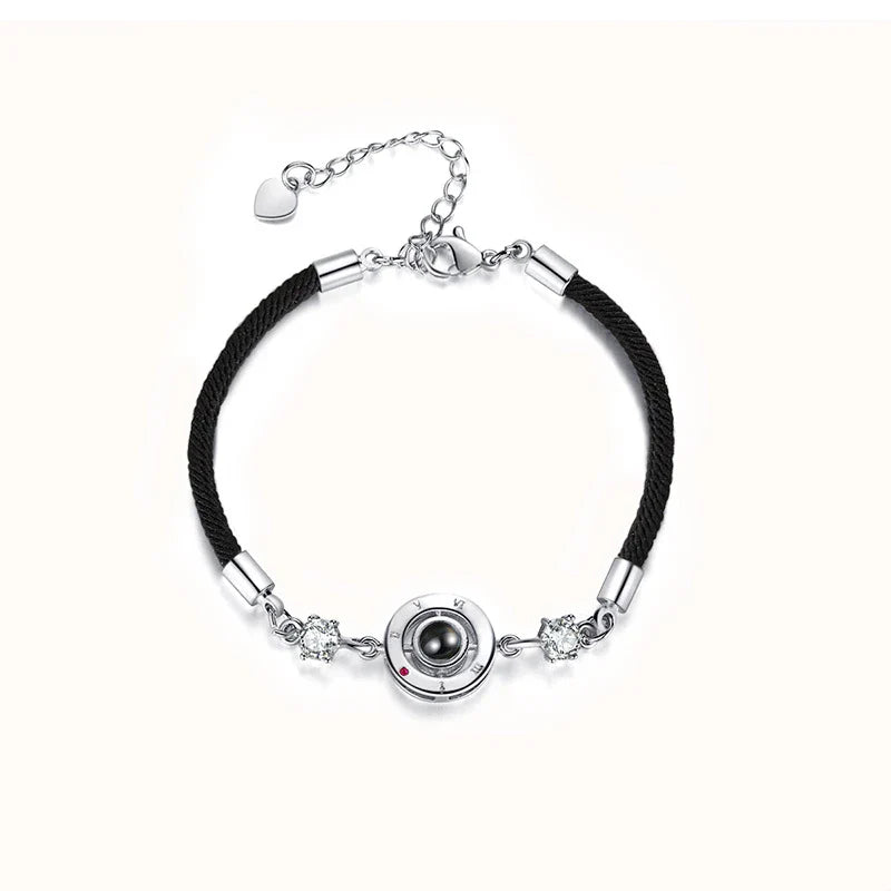 Couple Projection Bracelet in rose gold with a mesmerizing image display
