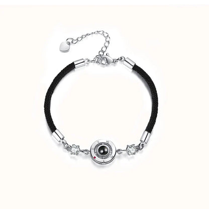 Couple Projection Bracelet in rose gold with a mesmerizing image display