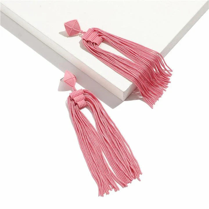 Elegant Bohemian Tassel Earrings with vintage-inspired charm and sophisticated metal finishes