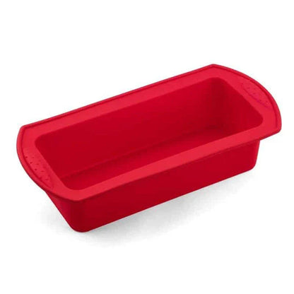 Vibrant silicone cake mold in grey color, used for baking colorful and creative desserts