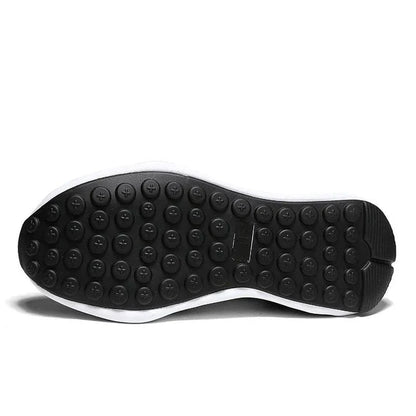 A pair of stylish, breathable men's casual shoes with a thick, durable rubber sole for enhanced comfort and traction.