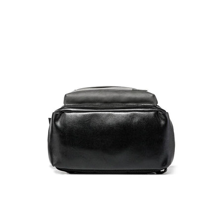 A large, high-quality PU leather backpack with a sleek, modern design and ample storage capacity