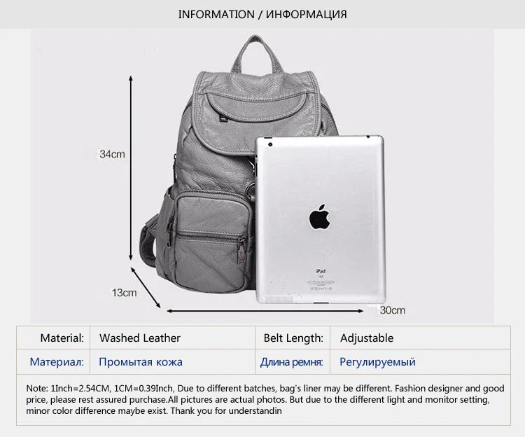 Fashionable leather backpack with multiple storage pockets and adjustable straps for comfort and organization