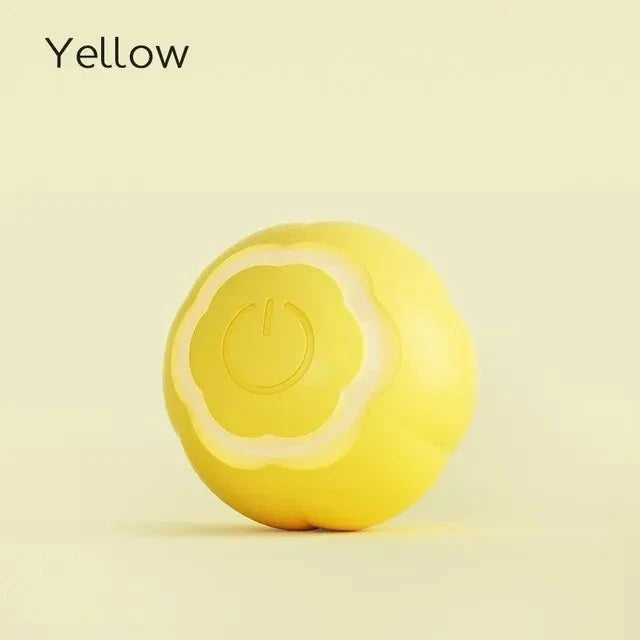 Interactive LED cat toy ball with automatic movements, smart obstacle avoidance, and colorful LED lights for engaging playtime