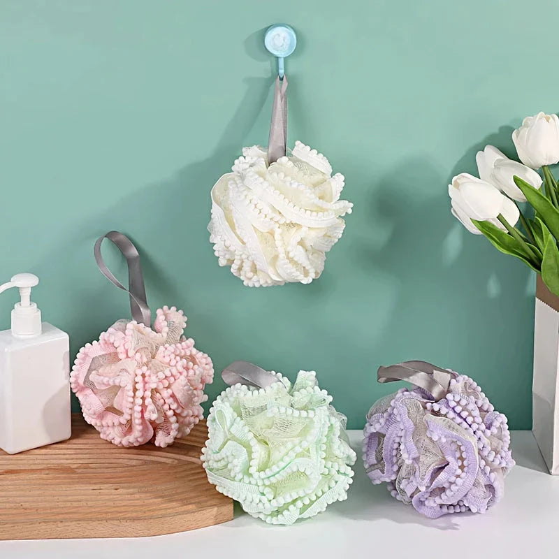 Hhomeenjoy Luxurious Flower Lace Shower Sponge - Transform Your Bathing Routine