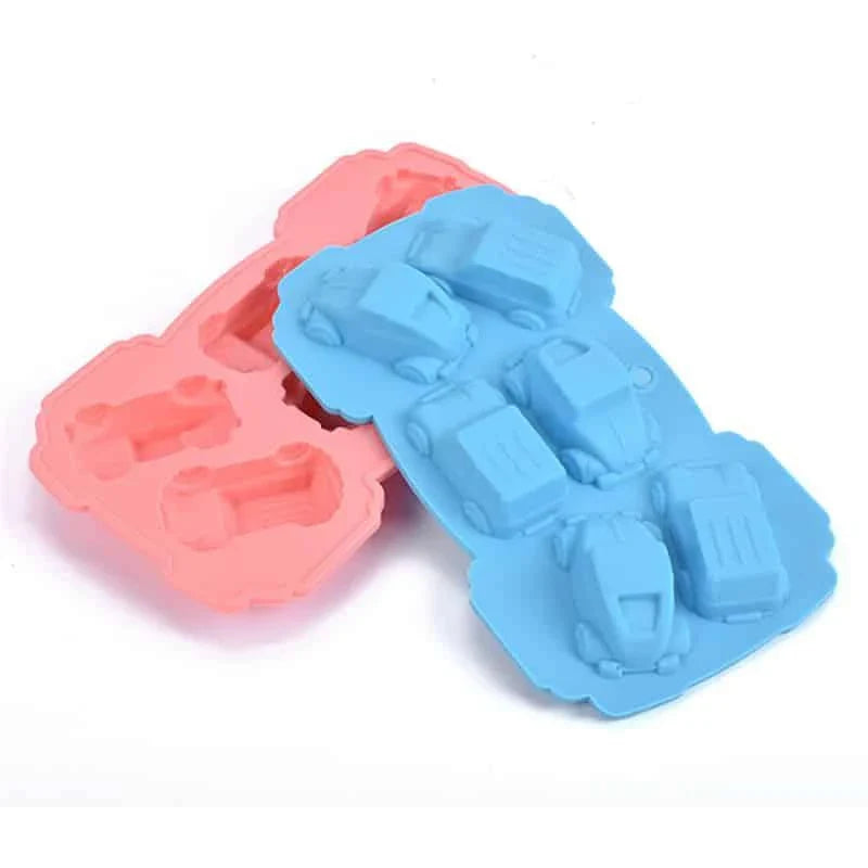 Cute car-shaped eco-friendly silicone baking mold in various colors