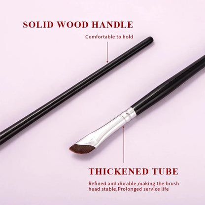 Premium 4-Piece Synthetic Eye Makeup Brush Set with Wooden Handles for Flawless Eye Makeup Application