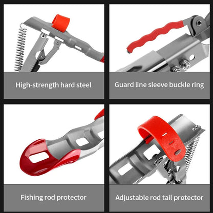 Automatic Sea Fishing Rod Holder with Stainless Steel Construction and Universal Turret Design