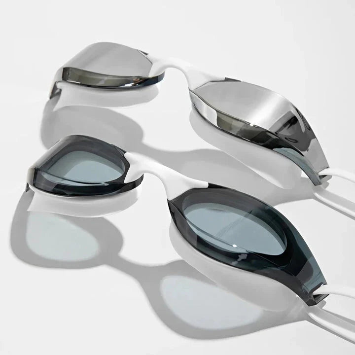 Professional anti-fog, UV-protective swimming goggles with customizable fit and durable construction