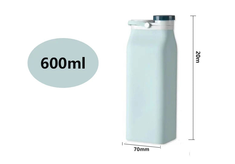 Foldable silicone drinking cup in various colors, designed for on-the-go hydration and outdoor adventures.