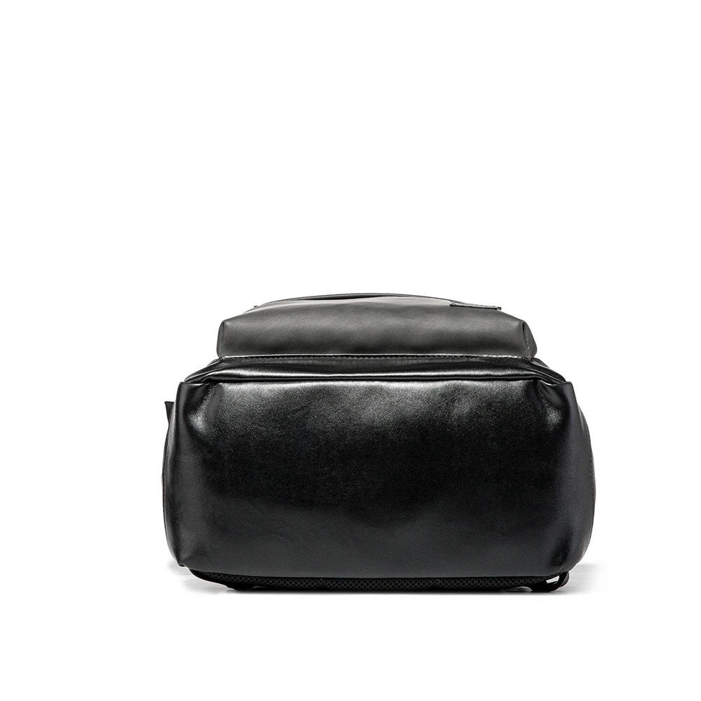 A large, high-quality PU leather backpack with a sleek, modern design and ample storage capacity