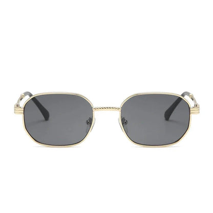 Fashionable square sunglasses with gradient lenses and a durable alloy frame for a classic yet trendy look