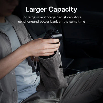 Portable Car Storage Bag for organizing phones, cables, and other car accessories