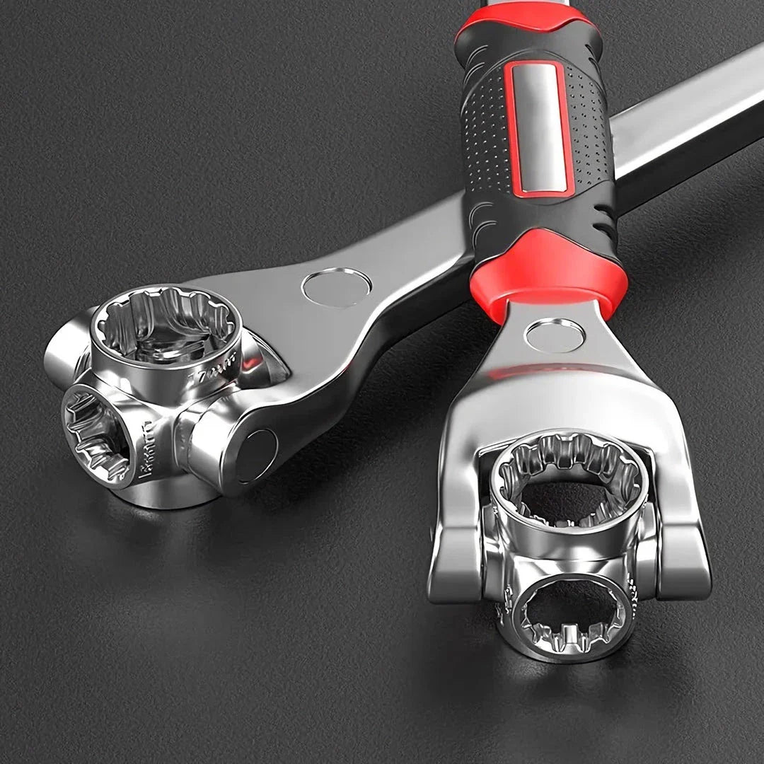 A versatile 52-in-1 socket wrench with a universal ratchet design, offering superior strength and durability for a wide range of fastening tasks.