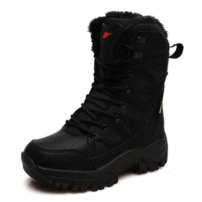 Durable and comfortable men's winter boots with breathable mesh uppers and sturdy rubber soles for reliable traction and support in snowy and icy conditions.