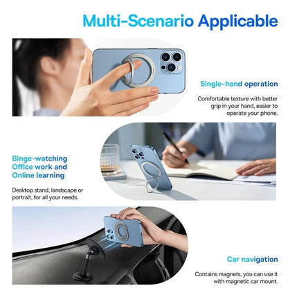 Magnetic Finger Ring Holder - Universal Smartphone Stand and Grip for iPhone, Samsung, and other devices