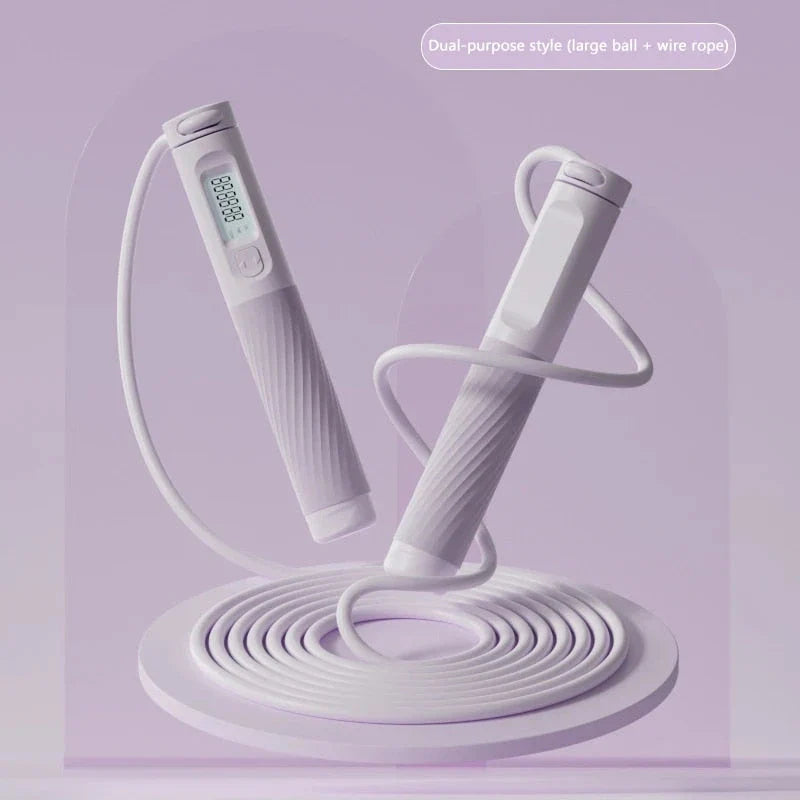 Trendha Cordless Jump Rope with Smart Fitness Tracking - Workout Companion with Digital Counter, Adjustable Intensity, and Quiet Design