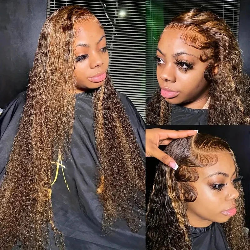 Hhomeenjoy Luxurious Water Wave 13x6 Lace Front Human Hair Wigs