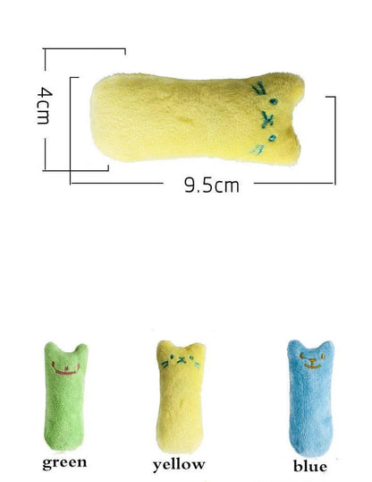 Cozy cotton-gray plush toy filled with catnip for playful cats