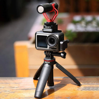 Compact Vlog Tripod - Sturdy and portable mini tripod for action cameras, featuring extendable legs and universal compatibility.