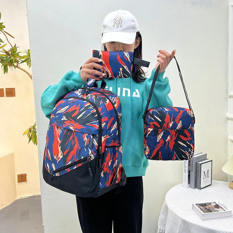 Stylish camouflage backpack with multiple pockets for versatile everyday carry