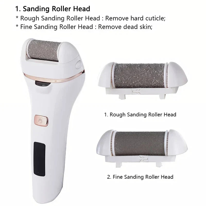 4-in-1 Electric Lady Shaver and Foot Callus Remover with stainless steel blades, adjustable speeds, and waterproof design for smooth, beautiful skin