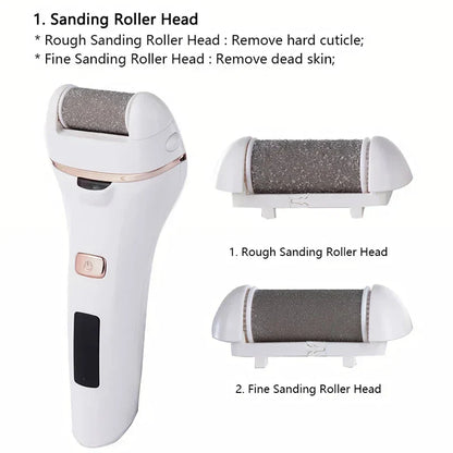 4-in-1 Electric Lady Shaver and Foot Callus Remover with stainless steel blades, adjustable speeds, and waterproof design for smooth, beautiful skin
