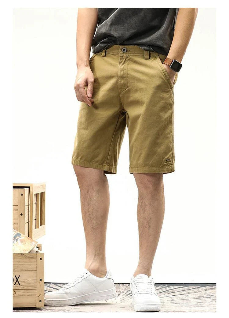 Stylish and versatile casual pants for men, featuring a medium-elastic fabric blend and a range of classic colors for everyday comfort and style.