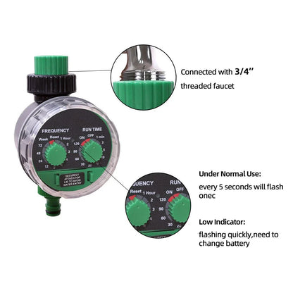 Automatic Garden Watering Timer with Digital Control for Effortless Gardening and Healthy Plants